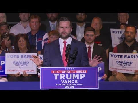 JD Vance holds first solo rally