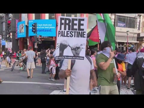 Pro-Palestine demonstrators shut down part of Chinatown