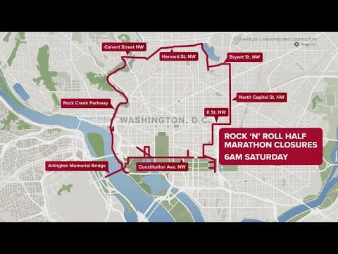Rock n' Roll Half Marathon road closures
