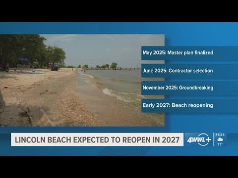 Lincoln Beach in New Orleans expected to reopen in 2027