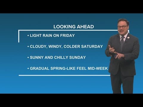 Weather: Light rain Friday, colder weekend