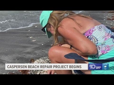 Crews working to remove parts of boardwalk at Capersen Beach in Sarasota damaged by Hurricane Idalia