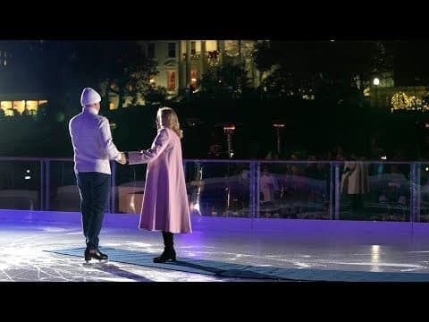Jill Biden brings a holiday ice rink to the White House lawn