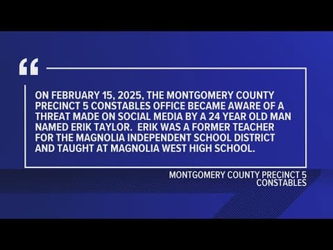 Officials: Former Magnolia ISD teacher charged after making terroristic threat against school