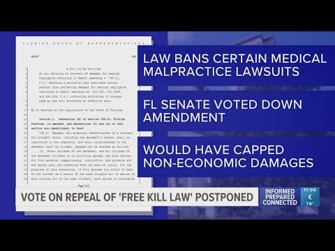 Vote on repeal of Florida's 'Free Kill' law postponed