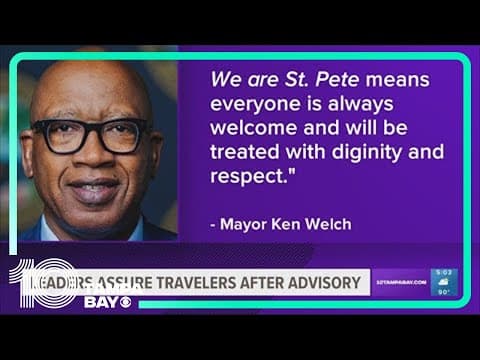 Tampa Bay area mayors say their city welcomes everyone amid state travel advisory