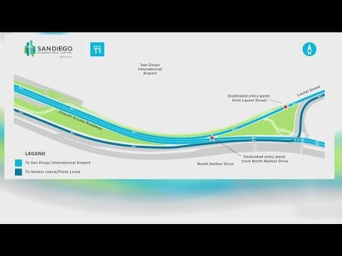 San Diego Airport's new signal-free entrance eases traveler access