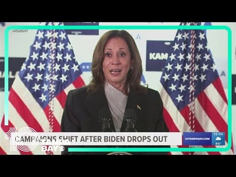Presidential campaigns shift as Harris emerges, Biden drops out