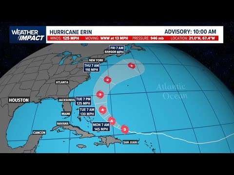 Tropical update: Track Hurricane Erin, plus the latest on a new wave we're watching