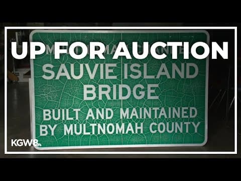 Old sign for former Sauvie Island Bridge to go up for auction