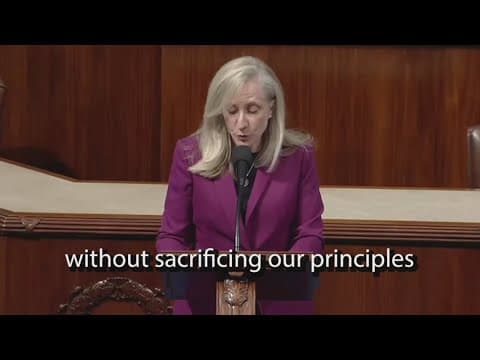 Virginia Congress member Abigail Spanberger delivers her final speech on the House floor