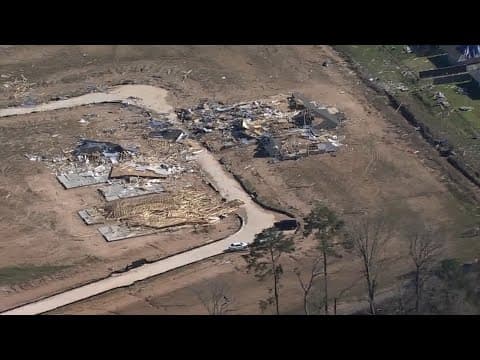Helicopter video: Tornadoes destroy buildings in Southeast Texas