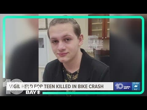 Vigil held for teen killed in bicycle crash