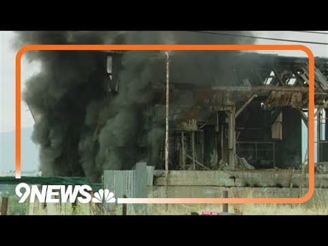 Fire burning at abandoned sugar mill in Longmont