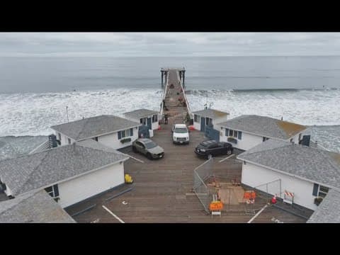 Crystal Pier repairs underway, closure persists after storm damage