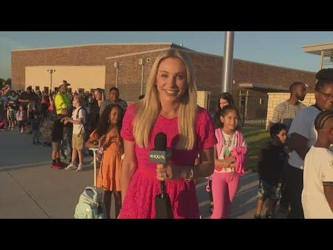 Chita Craft at Faldyn Elementary for first day of school in Katy ISD