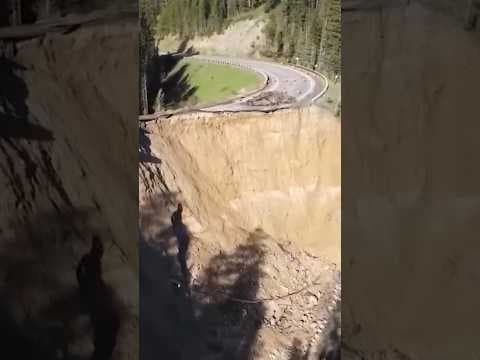 Teton Pass Road Collapses in Wyoming