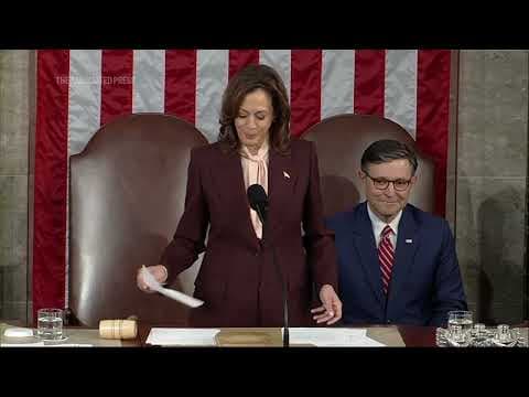 Harris oversees certification of Trump's election victory, four years after Capitol riot