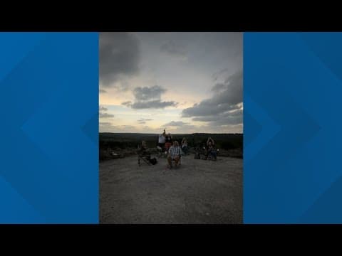 Timelapse video of eclipse passing over Texas Hill Country ranch