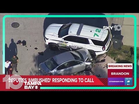 2 Hillsborough County deputies seriously hurt after being intentionally 'pinned' between 2 vehicles