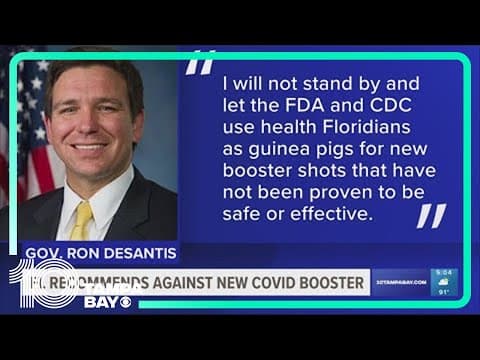 Contradicting federal health officials, DeSantis recommends against new COVID booster