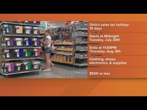 Ohio's sales tax holiday begins Tuesday