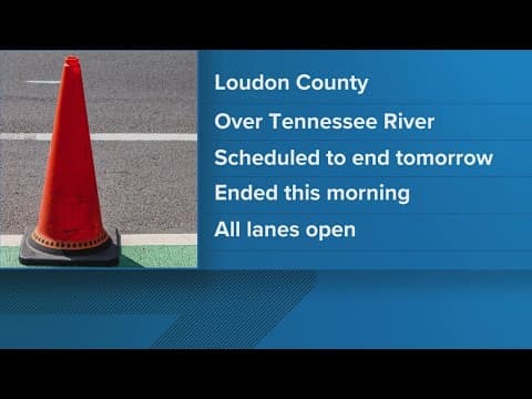 I-75 construction ends early in Loudon County