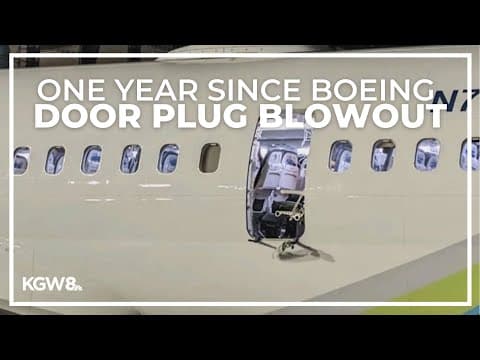 One year since Alaska Airlines door plug blew off plane mid-flight over Portland