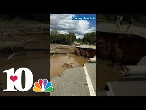 Video footage of the aftermath of Hurricane Helene in Chuckey, TN