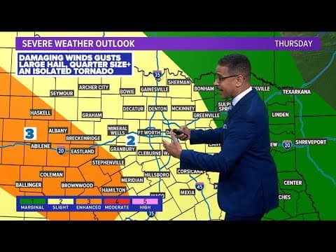 UPDATE: Severe storms coming through DFW again on Thursday