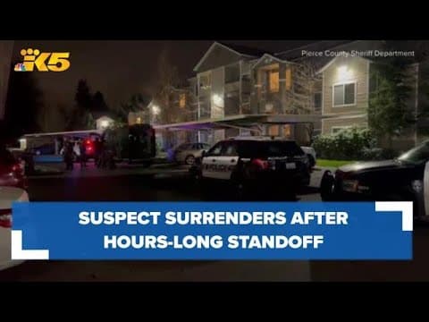 Suspect surrenders after hours-long standoff in Puyallup