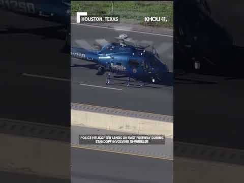 Video shows slow-moving chase leading to hours-long standoff on Houston freeway #shorts