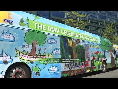 New Earth Day bus wraps designed by DMV students revealed