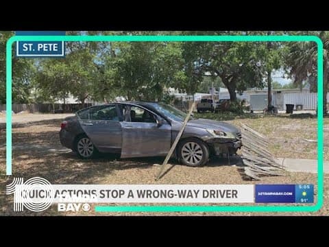 Drunken driver hit by police after driving on the wrong side of the road