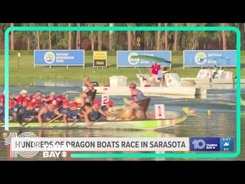 While braving the heat, hundreds of dragon boats race in Sarasota's Club Crew National Championship