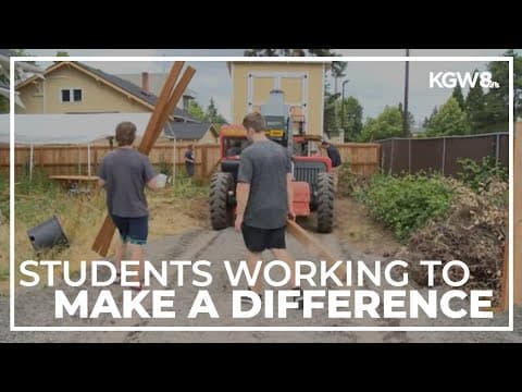 Hillsboro students build storage sheds for nonprofit that helps homeless people