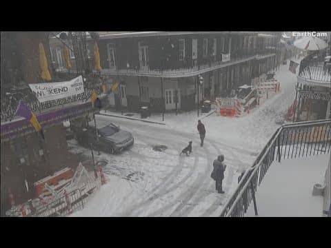 Snow in parts of Texas, Louisiana