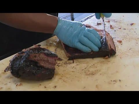 Rodeo BBQ cook-off teams showing off their skills