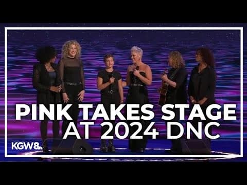 Pink performs with her daughter at DNC in Chicago