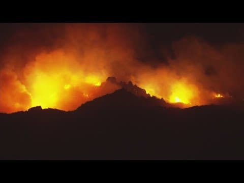 Massive brush fire erupts just outside Malibu