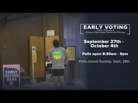 The Breakdown: Early Voting to Begin Across Louisiana Ahead of Oct. 11 Elections