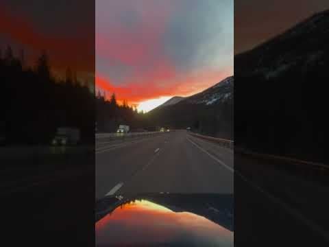 Beautiful Colorado mountain sunrise in Clear Creek County
