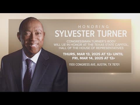 Rep. Sylvester Turner to lie in honor