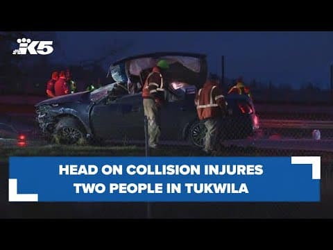 2 hospitalized after head-on crash in Tukwila