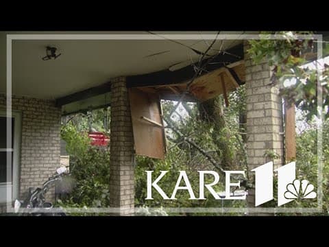 Multiple trees crash through Isanti County home in possible tornado