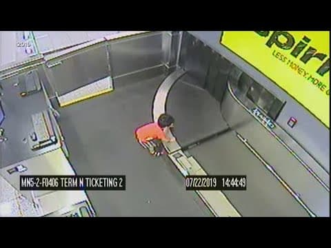 Toddler rescued from baggage conveyor belt at Newark Airport