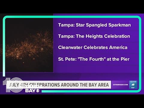 July 4th celebrations happening around Tampa Bay
