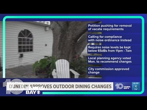 Dunedin approves outdoor dining changes