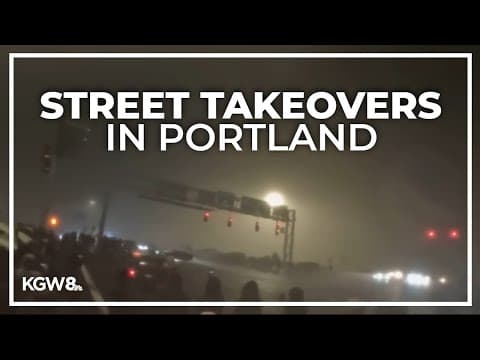 Street takeovers pop up across Portland on New Year's Eve weekend