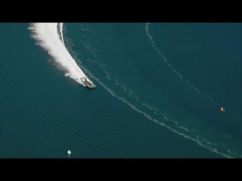Chopper 8 above San Diego Bayfair in Mission Bay